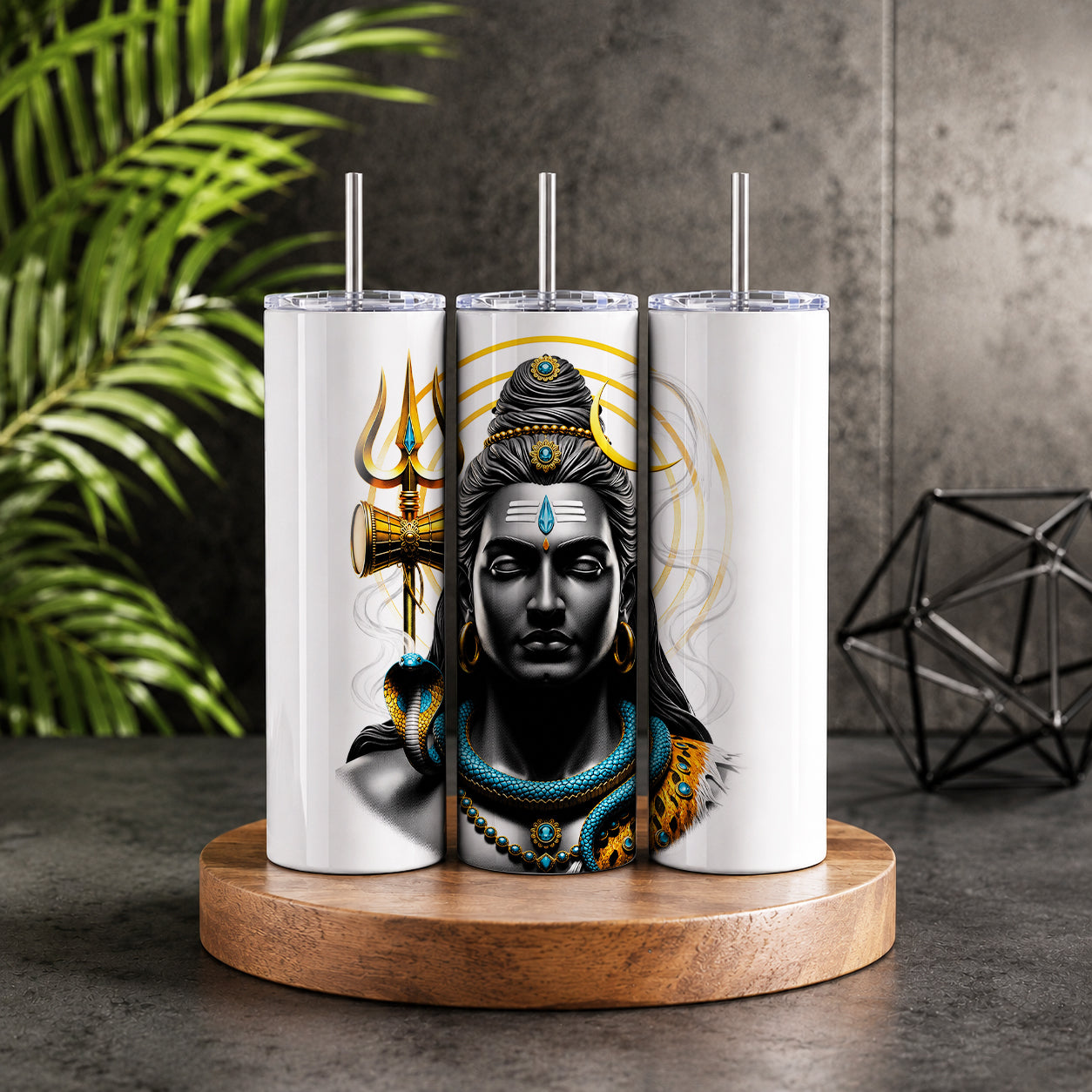 Lord Shiva 20oz Skinny Tumbler Vol. 2 – Shiv Ji Faith Inspired Drinkware