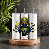 Goddess Durga 20oz Skinny Tumbler – Hindu Deity Divine Strength Drinkware