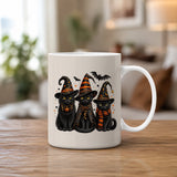 Gothic Three Black Cats Witch Hat Tumbler - Sip Society USA LLC