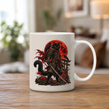 Gothic Samurai Cat Blood Moon Warrior Tumbler - Sip Society USA LLC