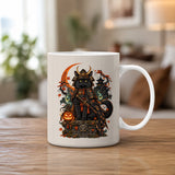 Gothic Samurai Cat Ramen Blood Moon Tumbler - Sip Society USA LLC