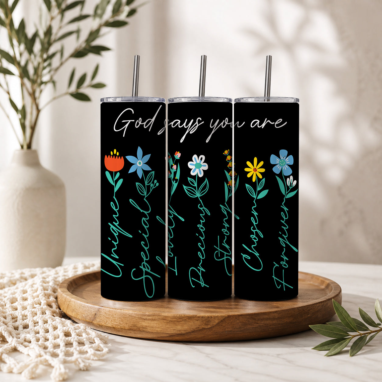 God Says You Are  stainless‑steel tumbler