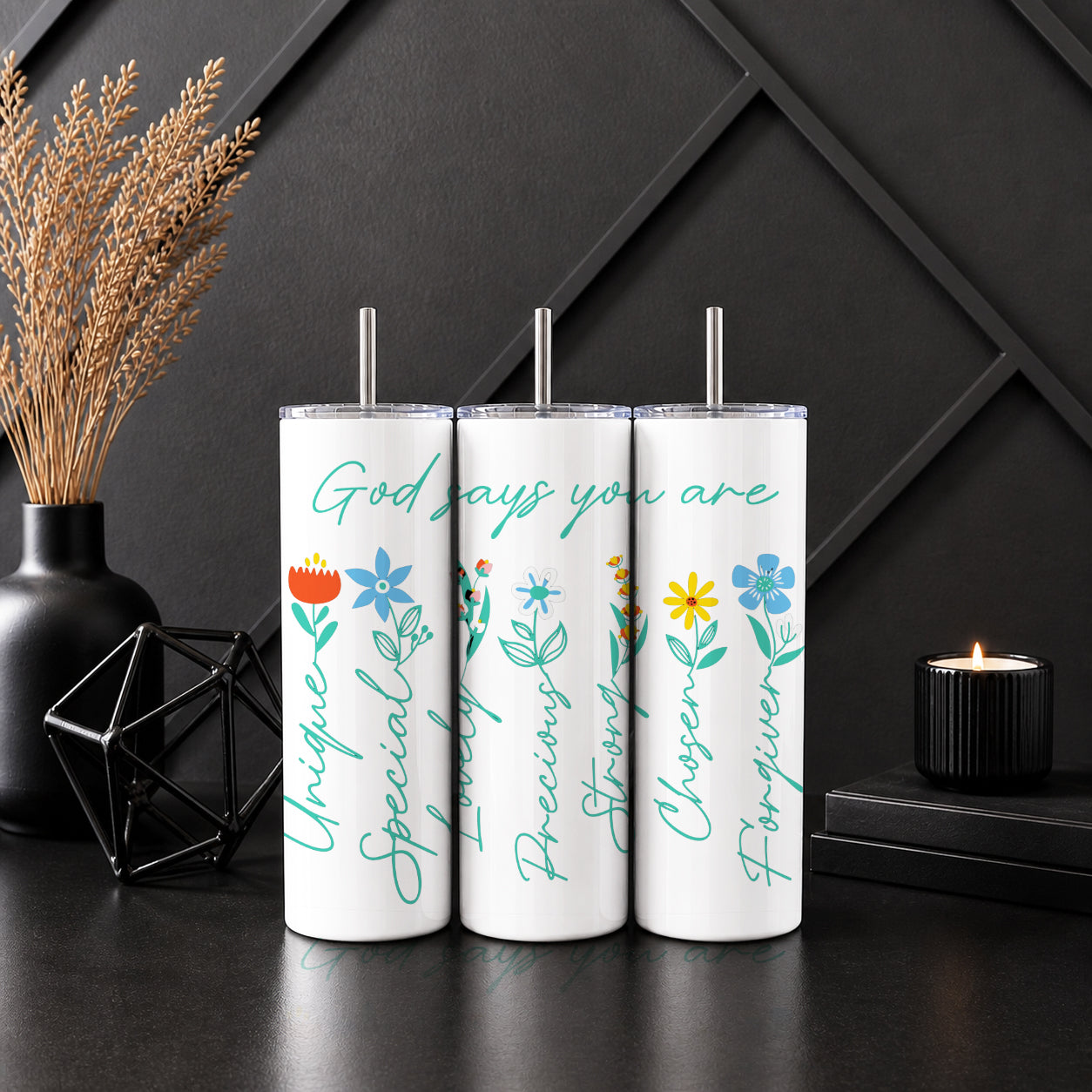 God Says You Are  stainless‑steel tumbler