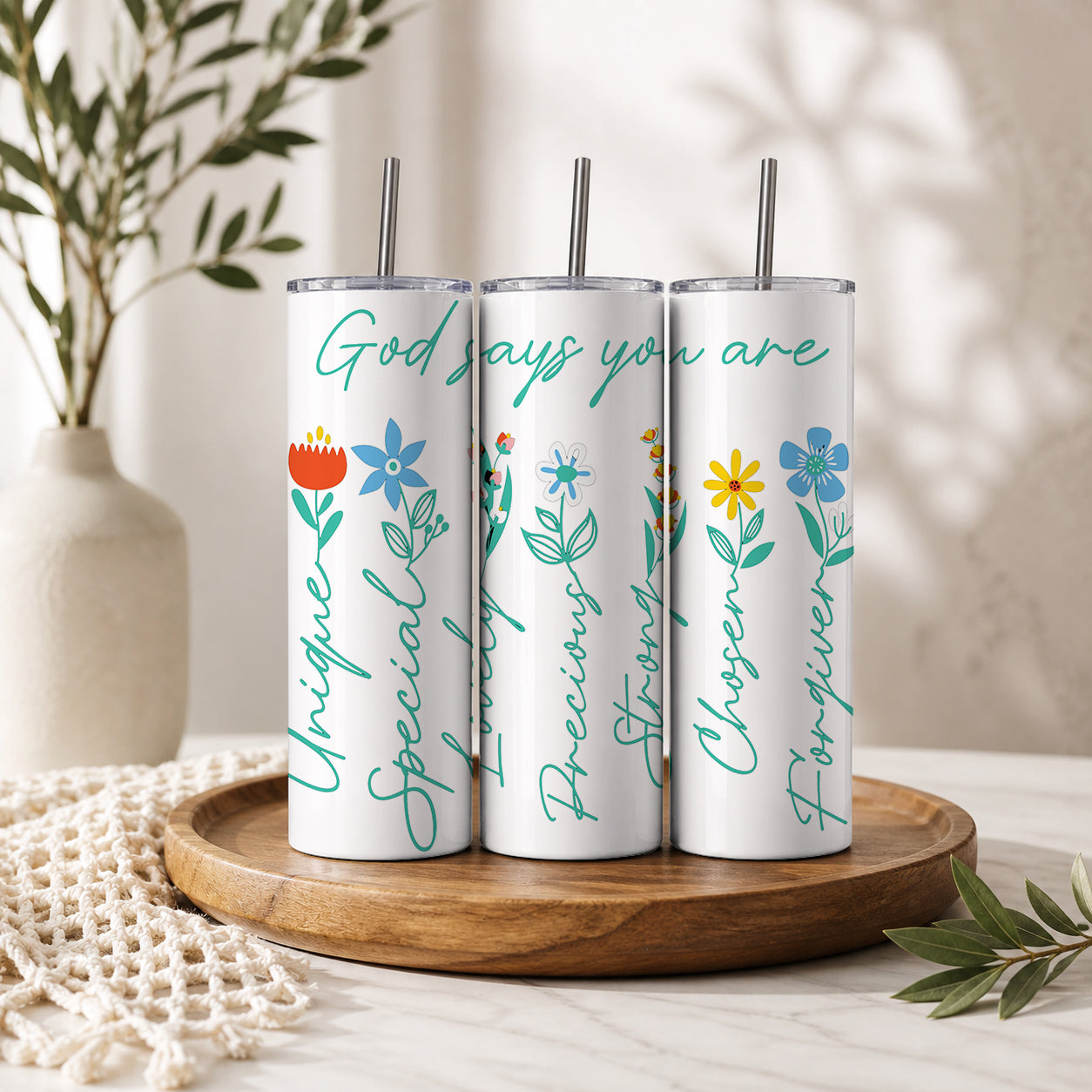 God Says You Are  stainless‑steel tumbler