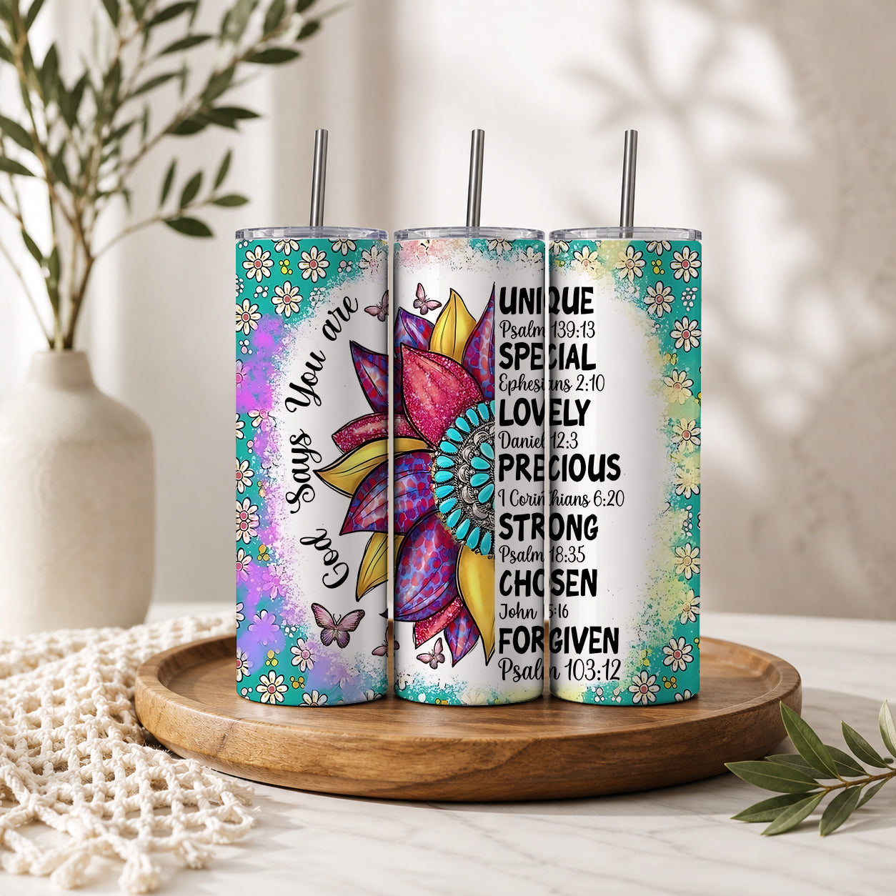 God Says You Are  stainless‑steel tumbler
