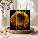 Sunflower Panorama Stainless‑Steel Tumbler — Sip Society USA