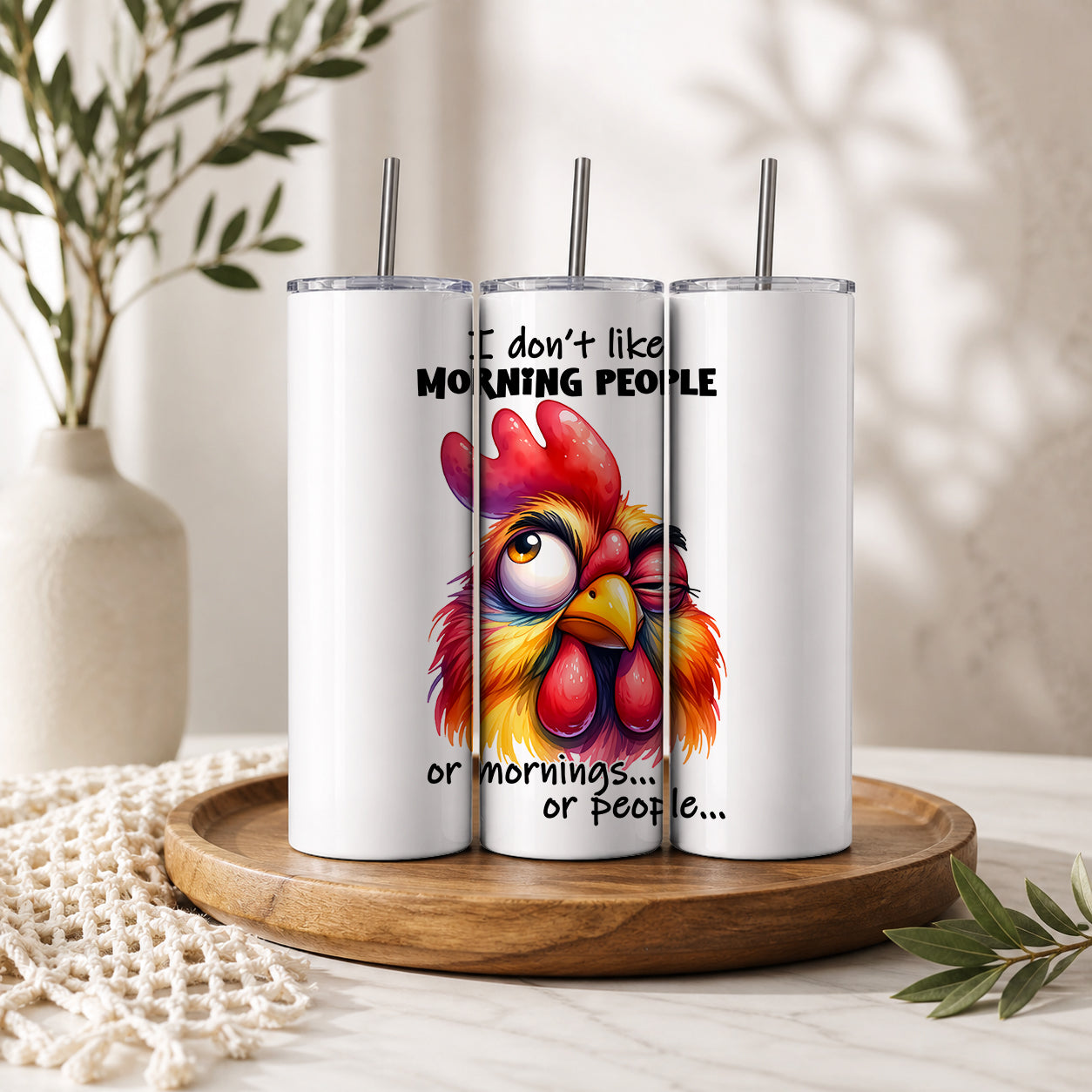 Rooster “Morning People” 20oz Tumbler