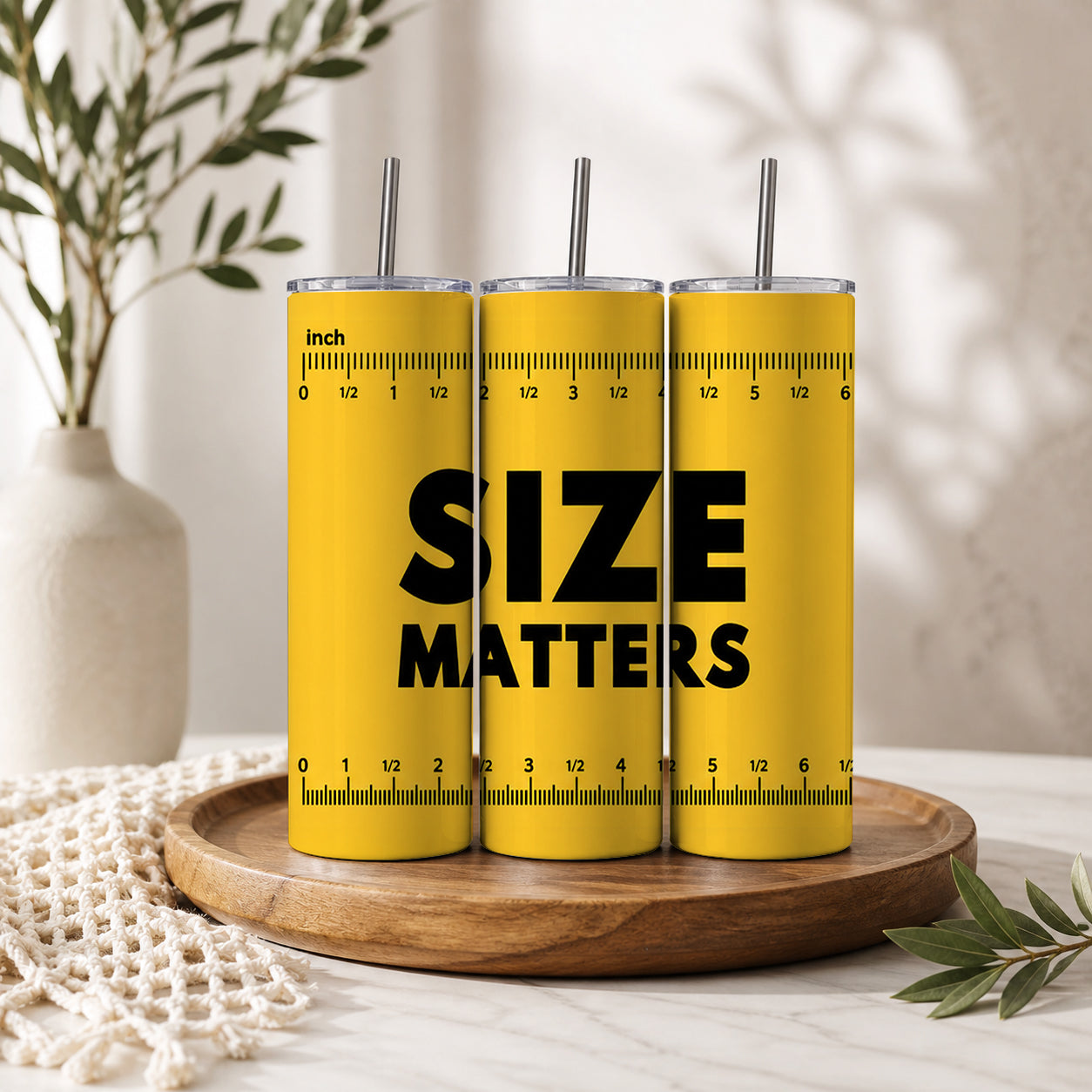Size Matters” Ruler Tumbler — Sip Society USA