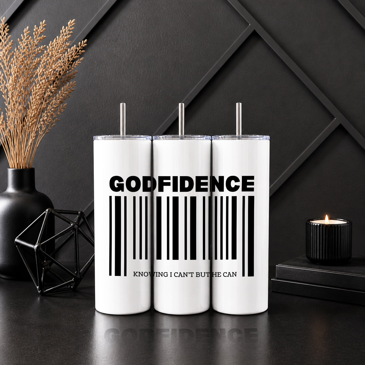 GODFIDENCE – Knowing I Can’t, But He Can” 20oz Tumbler