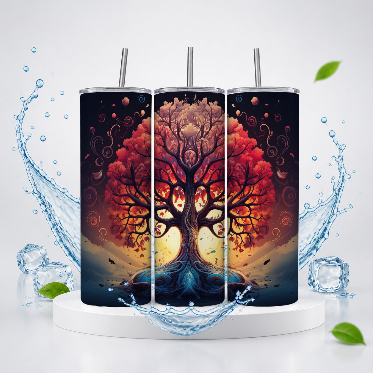 Tree of Life Panorama Stainless‑Steel Tumbler — Sip Society USA