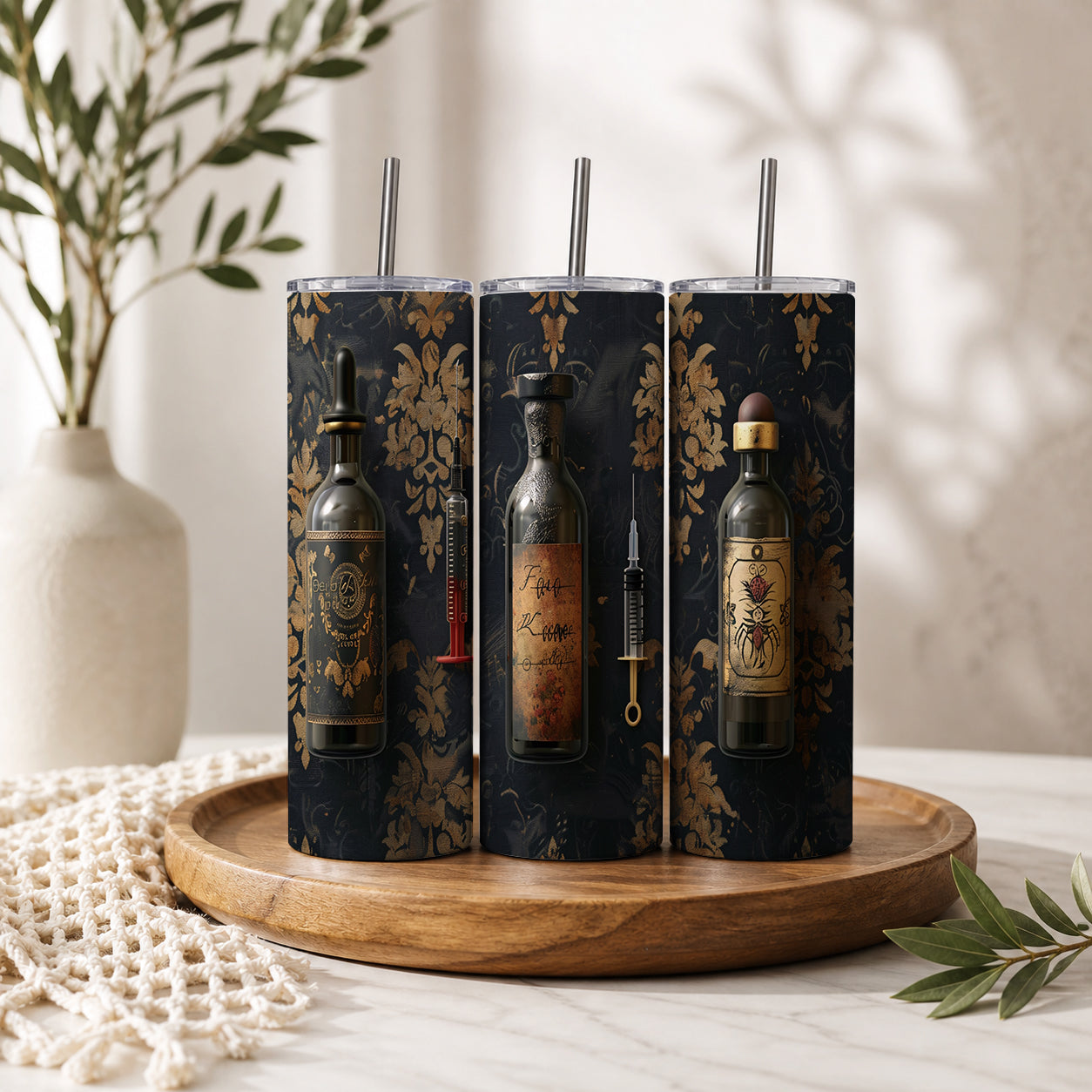 Gothic Apothecary Poison Bottle Tumbler
